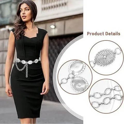 Chaîne de Taille en Métal Ethnique Vintage Bohémienne Femmes Mode Ajustable Robe Chemise Corps Chaîne Bijoux Cadeau