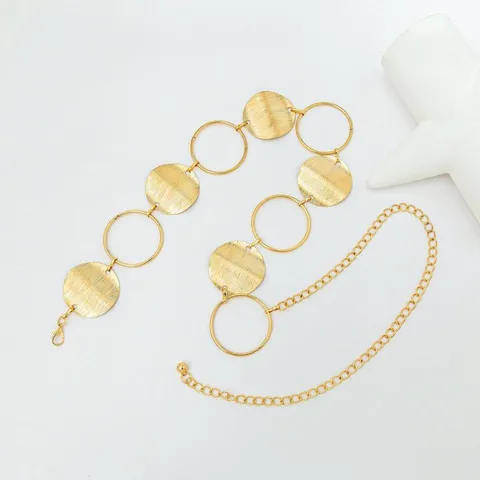 Femme Sexy Métal Chaîne de Taille Ajustable Corps Chaîne Géométrique Rond Papillon Crâne Taille Bijoux Accessoires de Mode