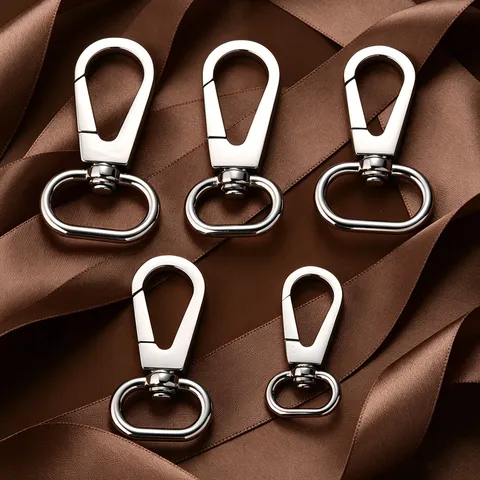 Stainless Steel DIY Bag Accessories Swivel Snap Hook Key Chain Hardware Metal Rotating Buckle