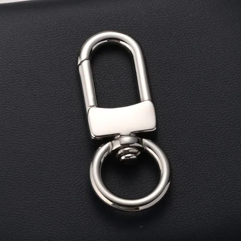 Mousqueton à Ressort en Acier Inoxydable Anneau O Pivotant à 360 Degrés Porte-Clés en Métal Accessoires de Quincaillerie pour Sacs DIY