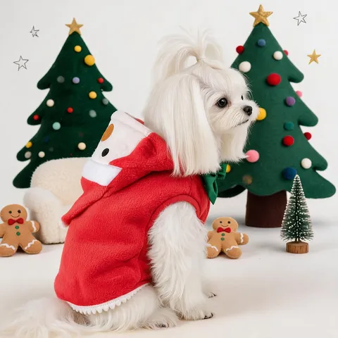Mantello di Natale per Animali Babbo Natale Renna Albero di Natale Flanella Calda Abbigliamento Cane Gatto Accessorio Costume Festa Festival