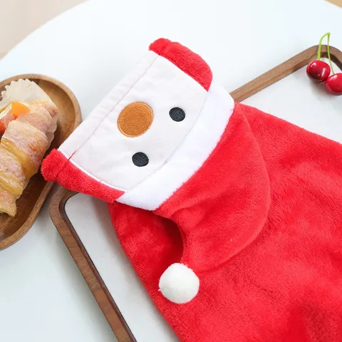 Mantello di Natale per Animali Babbo Natale Renna Albero di Natale Flanella Calda Abbigliamento Cane Gatto Accessorio Costume Festa Festival