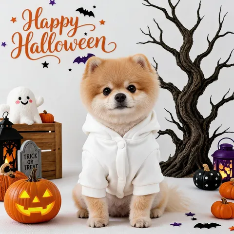 Pet Dog Halloween Hoodie Cute Ghost Spider Bear Costume Small Dogs Puppies Warm Fleece Sweatshirt Autumn Apparel