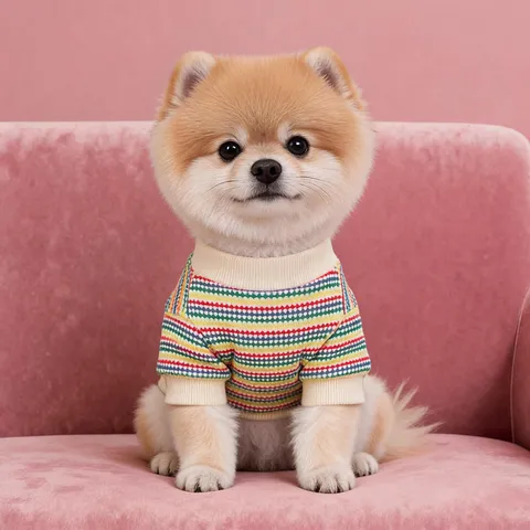 Small Dog Rainbow Tassel Knit Vest Cute Puppy Pullover Sweater Soft Warm Pet Apparel For Spring Autumn