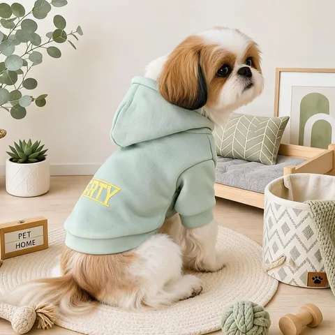 Pet Dog Hoodie Small Dogs Autumn Spring Sweatshirt Cute Letter Print Casual Apparel Puppy Clothes Pet Supplies