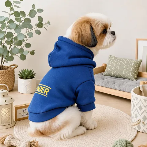 Pet Dog Hoodie Cute Letter Print Pullover Puppy Sweatshirt Small Dog Clothes Apparel Fleece Warm Pet Outfit