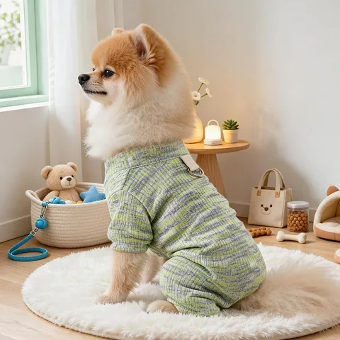 Pet Dog Clothes Knit Sweater Small Dogs Autumn Winter Warm Apparel With Traction Buckle Pullover Puppy Dog Clothes