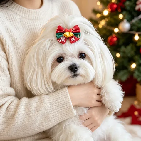 Fermagli per Capelli per Animali Domestici di Natale per Cani Piccoli Cuccioli Carino Cartone Animato Fiocco Campana Decorativi per Festa