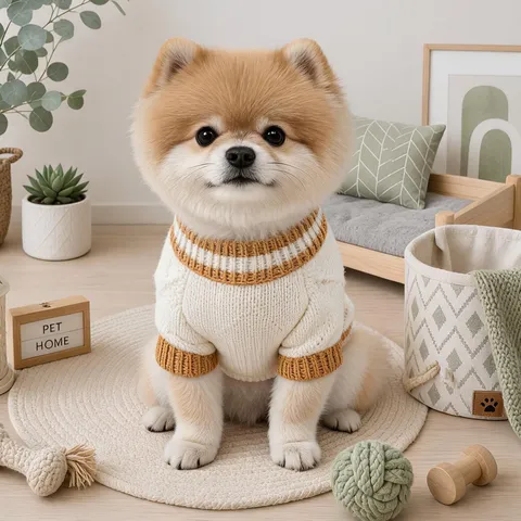Pet Dog Knitted Sweater Cute Hollow Out Bowknot Winter Warm Puppy Clothes Small Dogs Knitwear Apparel Outfit