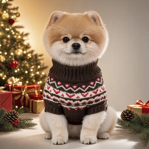 Pet Dog Christmas Sweater Warm Knit Pullover Winter Outfit Puppy Clothes Cute Snowflake Elk Apparel For Small Medium Dogs