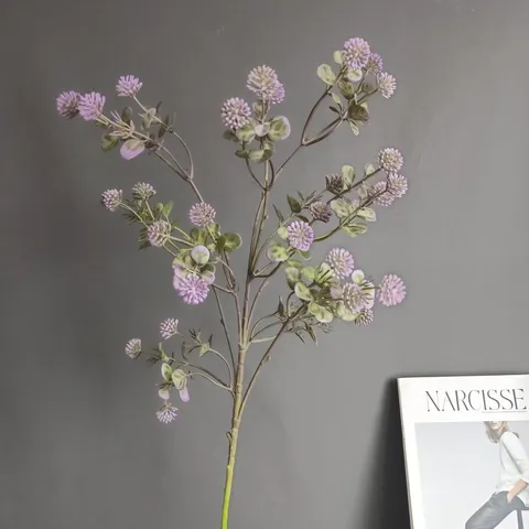 Rama de Fruta Artificial Tallo de Baya Verde Único Planta Falsa de Plástico Para Decoración del Hogar Boda Navidad Arreglo Floral