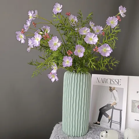 Fiori Artificiali in Seta Cosmos Bouquet di Fiori Finti Per Decorazioni per la Casa Stile Rustico Nordico Oggetti di Scena per Fotografia di Matrimonio