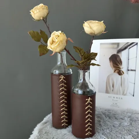 Flor de Rosa Artificial Tallo Individual Seda Simulación Rosa Hogar Boda Fiesta Decoración Estilo Pintura al Óleo Planta Floral Falsa