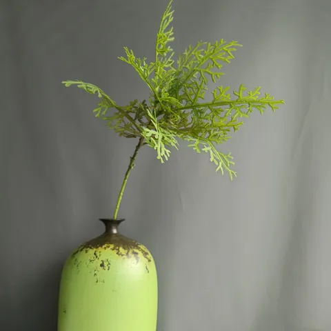 Hoja de Helecho Cuerno de Ciervo Artificial Rama Sencilla Caucho Suave Planta Falsa Para Decoración de Hogar Boda Hotel
