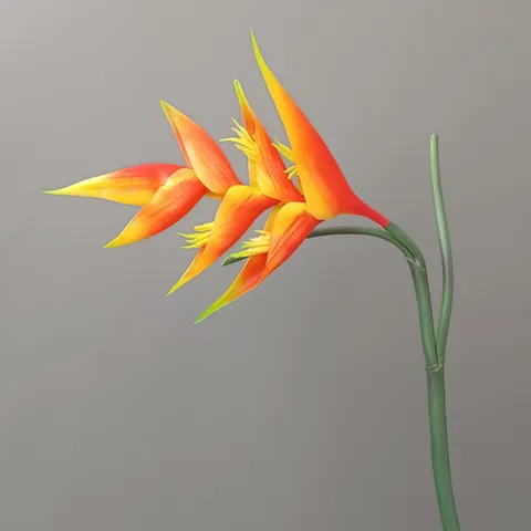 Künstliche Tropische Weichgummi Pfauenblume Paradiesvogel Falsche Pflanze für Haus Hotel Hochzeit Dekoration