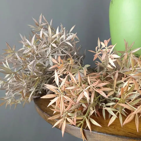 Ramo de Flores Artificiales Trébol Flocado Planta Falsa Decoración del Hogar Nórdica Boda Navidad Arreglo Floral