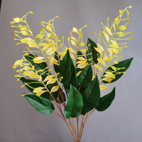 Rama de Flor de Orquídea Artificial Planta de Simulación de PVC Nuevo Estilo Chino Decoración del Hogar Boda Exterior Accesorio de Fotografía