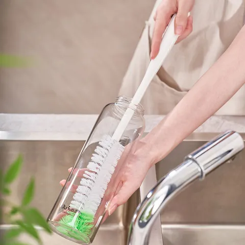 Lange Griff Tassenbürste Zur Flaschenreinigung Kleine Mund Wasserflaschen Reinigungsbürste Für Küche Baby Milchflaschen Schrubber Tassen Reinigungswerkzeug