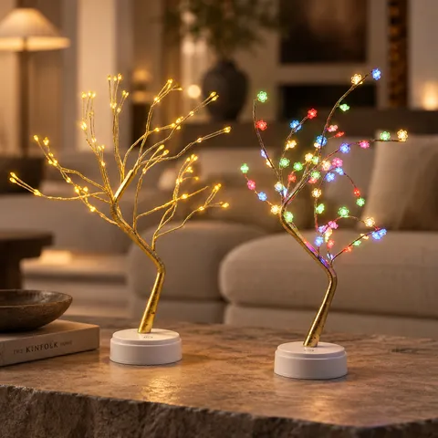 LED Weihnachtsbaum Nachtlicht USB Batteriebetriebene Tischdekoration Künstliche Perle Blatt Stern Tischlampe Für Schlafzimmer Deko Party Valentinstag Atmosphäre Licht