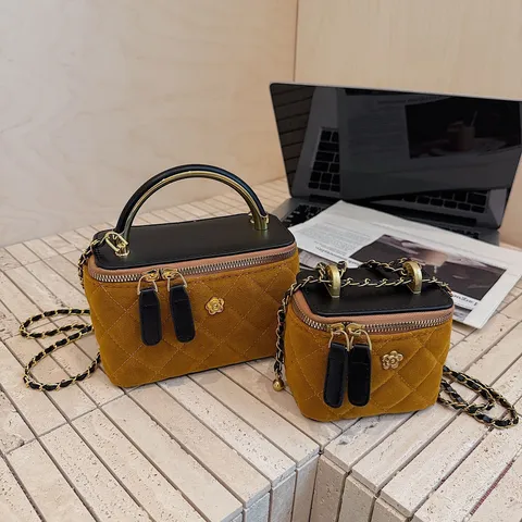 Damen Mode Gesteppte PU Leder Handtasche Luxus Kette Umhängetasche Klassisches Designer Stil Henkeltasche Schultertasche