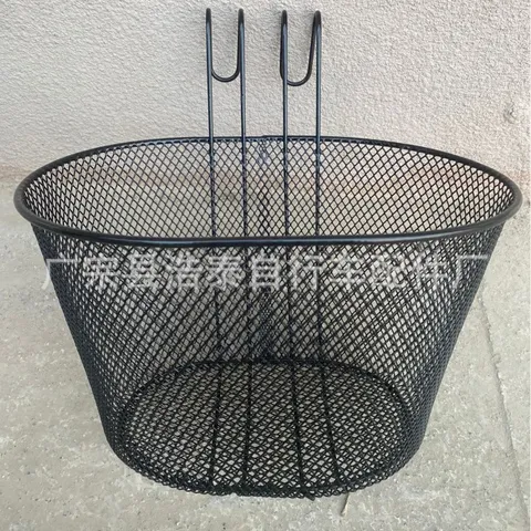 Mountain Bike Front Basket Metal Wire Mesh Bicycle Basket Kids Bike Storage Basket Hanging Basket Cycling Accessory