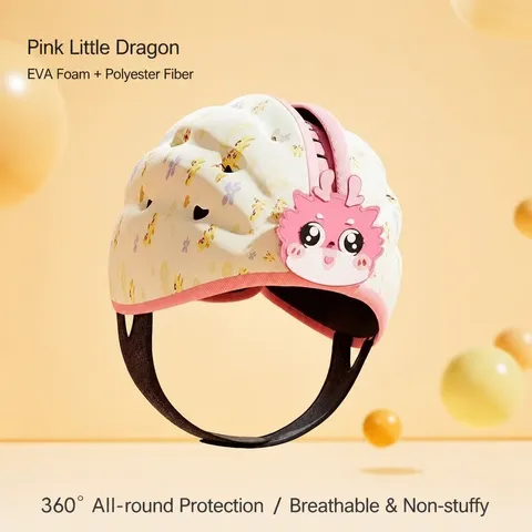Infant Baby Anti Fall Head Protection Safety Cap Toddler Learning Walking Crash Helmet Cute Cartoon Breathable Mesh Infant Headgear