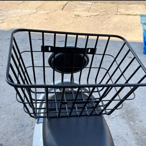 Heavy Duty Electric Bicycle Rear Basket Metal Wire Storage Basket With Lid Universal Large Capacity Cycling Cargo Basket