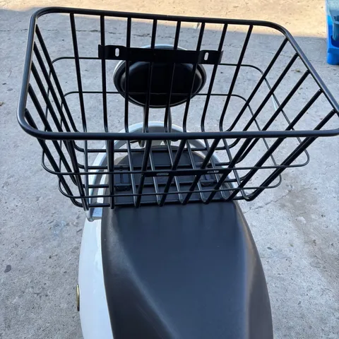 Heavy Duty Electric Bicycle Rear Basket Metal Wire Storage Basket With Lid Universal Large Capacity Cycling Cargo Basket