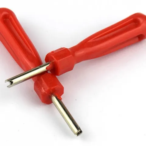 Car Motorcycle Bicycle Tire Valve Core Screwdriver Removal Tool Metal Red Portable Tire Repair Maintenance Hand Tool