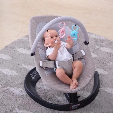 Pasgeboren Baby Handmatige Wipstoel Draagbare Zuigelingenwieg Kalmerende Stoel Met Veiligheidsgordel Stof Baby Uitrusting