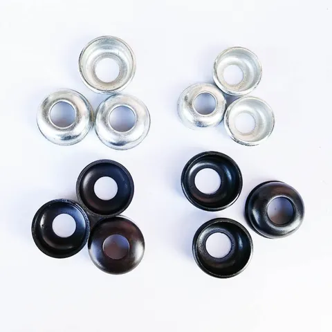 Copas de Cojinete de Eje de Bicicleta Metal Piezas de Repuesto de Reparación de Cubo de Bicicleta Negro Plata