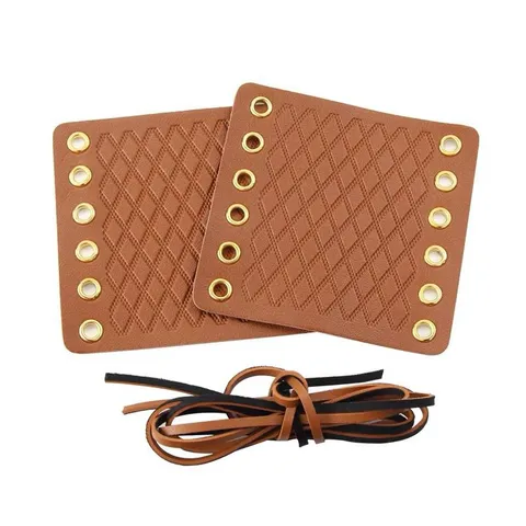 Universal PU Leather Motorcycle Handlebar Covers Non-Slip Retro Bicycle Handle Bar Protector With Metal Eyelets Laces