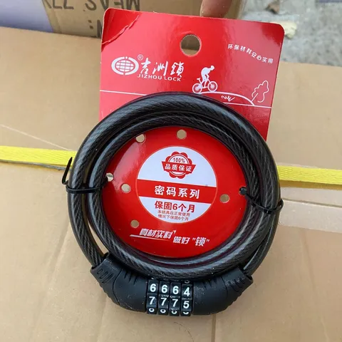 Bicycle Cable Lock Four Digit Combination Security Bike Lock Steel Wire Cycling Anti Theft Lock Heavy Duty Portable