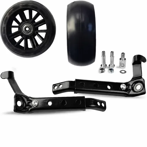 Roues d'Entraînement de Vélo Support Métallique Robuste Avec Roues en Plastique Flash Élargies pour Vélo d'Enfant Accessoires de Cyclisme