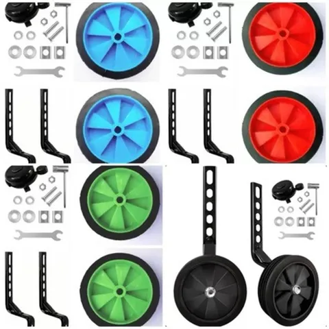 Ruedas de Entrenamiento para Bicicleta Infantil Ruedas Auxiliares Resistentes Soportes Piezas de Ciclismo PVC Metal Para Bicicleta