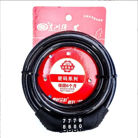 Bicycle Cable Lock Anti-Theft Heavy Duty Bike Chain Lock With Four-Digit Combination Password Cycling Security