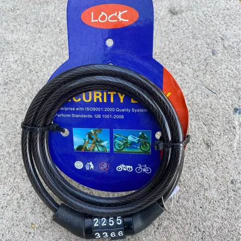 Portable Bicycle Combination Cable Lock Resettable Security Anti Theft Bike Lock For Mountain Cycling