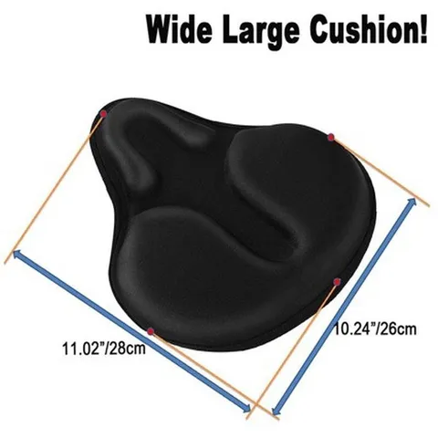 Housse de Selle de Vélo en Silicone Épaissi Coussin de Siège de VTT Ergonomique Absorbant les Chocs Équipement de Cyclisme