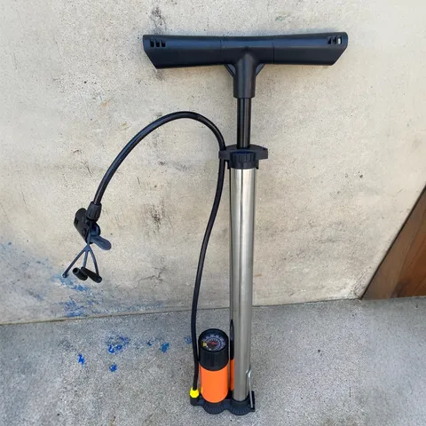 Portable High Pressure Bicycle Pump Mini Metal Air Pump With Pressure Gauge For Cycling Electric Bike Basketball Sports