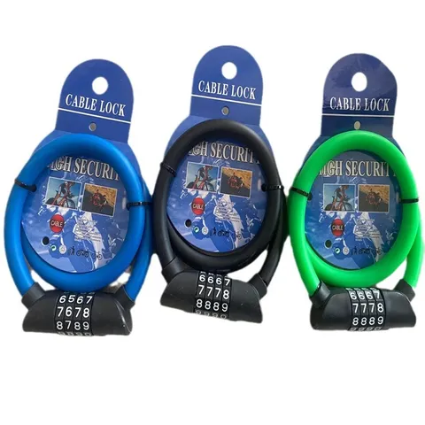 Portable Combination Bicycle Lock Heavy Duty Anti-Theft Bike Cable Lock