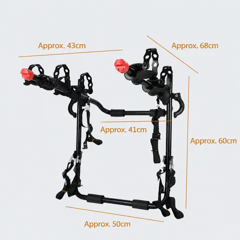 Durable Metal Car Rear Bike Rack Universal Vehicle Trunk Bicycle Carrier