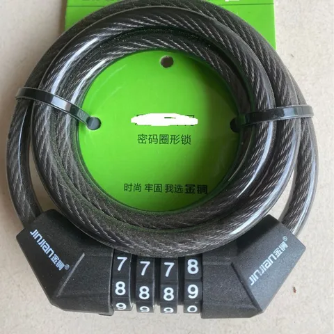 Portable Bicycle Cable Lock 4 Digit Combination Anti Theft Bike Security Lock Heavy Duty Steel Wire Cycling Equipment