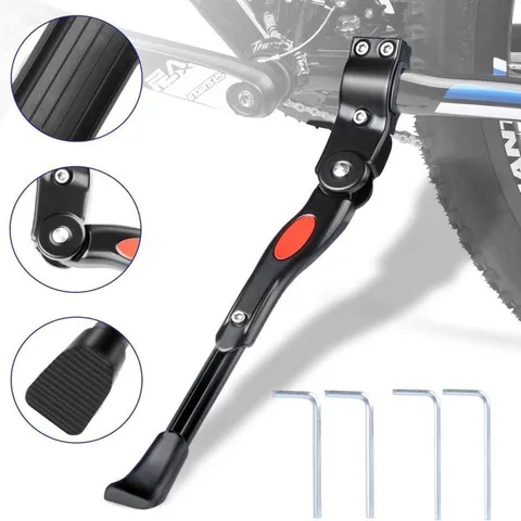 Cavalletto per Bicicletta in Lega di Alluminio Regolabile Cavalletto Laterale per Montaggio Posteriore per Mountain Bike Supporto per Parcheggio Ciclismo