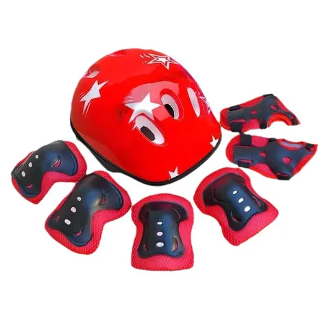 Children Roller Skating Helmet Protective Gear Set Kids Balance Bike Safety Helmet Knee Pads Sports Protective Equipment