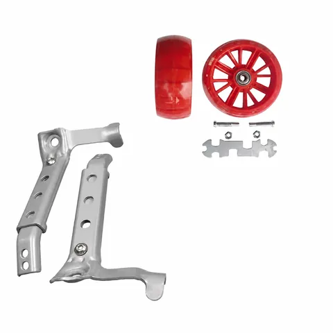 Roues d'Entraînement de Vélo Support Métallique Robuste Avec Roues en Plastique Flash Élargies pour Vélo d'Enfant Accessoires de Cyclisme