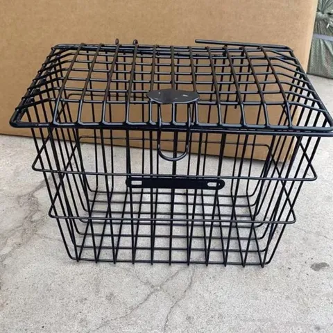 Metal Wire Bicycle Basket With Cover Heavy Duty Front Rear Cycling Storage Basket