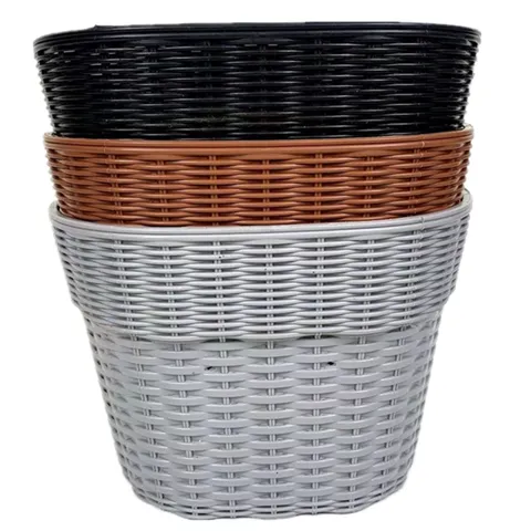 Plastic Woven Bicycle Front Basket Cycling Handlebar Storage Basket For Mountain Bike Electric Scooter