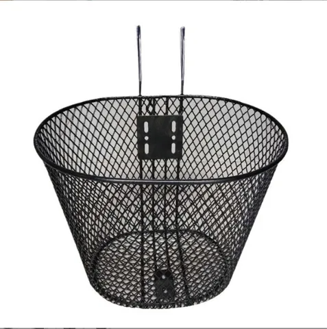 Electric Bicycle Metal Hanging Basket Cycling Front Basket Foldable Hook Basket Small Electric Vehicle Iron Basket