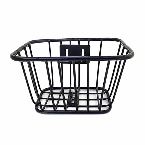 Kids Bicycle Front Metal Basket Children Mountain Bike Thickened Wire Mesh Storage Basket Black Universal Fit