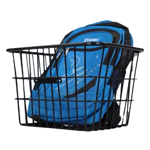Durable Metal Wire Bicycle Rear Basket Thickened Electric Bike Storage Basket Cycling Accessories For Mountain Bike
